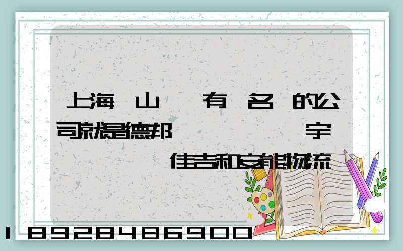 上海寶山區這有點名氣的公司就是德邦、華宇、佳吉和安能物流,誰能分析...